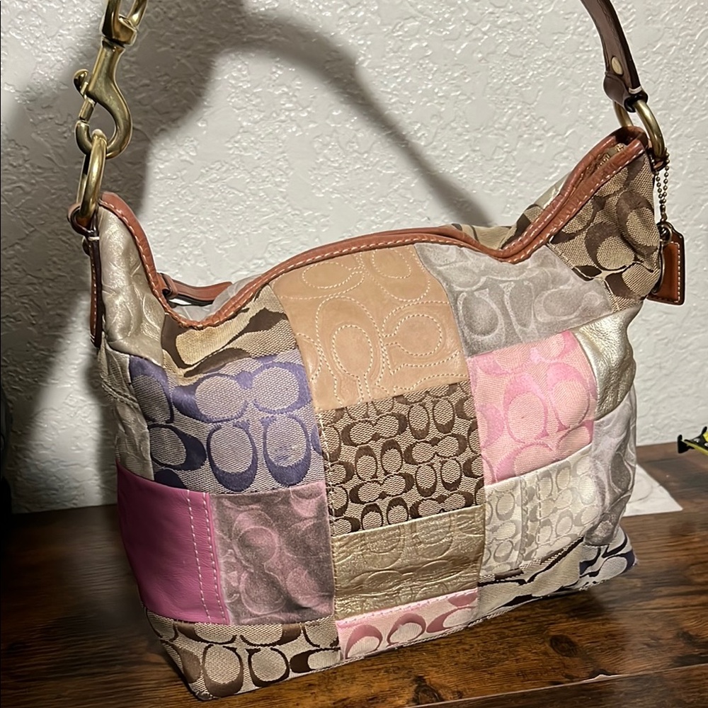 Elegant Patchwork Shoulder Bag - image 9